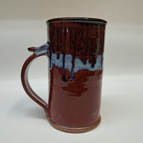 Click to view detail for #260324 Beer Stein Red & Blue $24